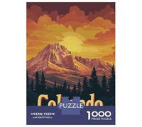 Puzzle Da 1000 Pezzi Per Adulti Colorado Mountain Sunset Puzzle Per Adulti Gioco Per Famiglie Corsa Di Velocità Manuale Sfida Da Completare 52x38cm/1000pcs