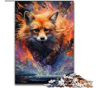 Puzzle da 1000 pezzi per adulti, colorati, a forma di volpe, puzzle impegnativi, dimensioni 50x75cm, regalo per uomini e donne, per tutti i giorni e per occasioni speciali.