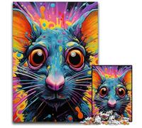 Puzzle da 1000 pezzi per adulti,colorati e carini,a forma di topo,difficili da trovare,ideali per gli innamorati,perfetti come regalo di Natale,Capodanno e San Valentino,26X38CM/10,23x14,96 pollici.
