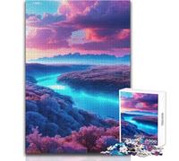 Puzzle da 1000 pezzi per adulti, colorati, fantasy, paesaggi, tranquilli, rilassanti, tempo libero, precisione, bordo fine, giocattolo artigianale, dimensioni 50x75cm