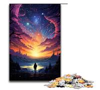 Puzzle da 1000 pezzi per adulti colorati fantasy tramonto cielo stellato puzzle in legno per adulti e bambini strumento antistress 1000 pezzi (75x50 cm)