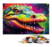 Puzzle da 1000 pezzi per adulti, coloratissimi coccodrilli del Nilo, per adulti, attività divertenti da fare a casa, regalo di compleanno, regali da viaggio 26X38CM/10,23x14,96 pollici
