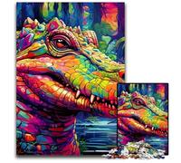 Puzzle da 1000 pezzi per adulti, coloratissimi coccodrilli del Nilo, perfetti per il divertimento in famiglia, giochi di società, bomboniere per feste di compleanno, 26X38CM/10,23x14,96 pollici.