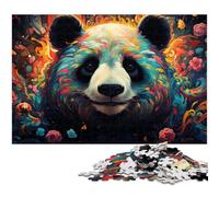 Puzzle da 1000 pezzi per adulti, coloratissimi puzzle a forma di panda, per adulti, attività divertenti a casa, regalo di compleanno, regali da viaggio 26X38CM/10,23x14,96 pollici