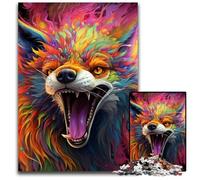 Puzzle da 1000 pezzi per adulti, coloratissimi puzzle artistici a forma di volpe, per adulti, divertenti attività da fare a casa, regalo di compleanno, regali da viaggio, 50x75CM/19,68x29,52 pollici.