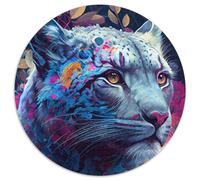 Puzzle da 1000 pezzi per adulti, coloratissimi puzzle con leopardo delle nevi, ideali per il divertimento in famiglia, il relax e come regalo per le feste, 67,5x67,5 cm.