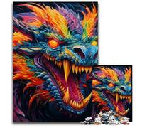 Puzzle da 1000 pezzi per adulti, coloratissimi puzzle di draghi artistici per adulti, divertenti attività a casa, regalo di compleanno, regali da viaggio 26X38CM/10,23x14,96 pollici