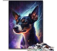 Puzzle da 1000 pezzi per adulti, coloratissimi puzzle impossibili raffiguranti un cane con lampi, dimensioni 38x26cm, perfetti per decorare la casa, allenare la mente e come regalo per le feste