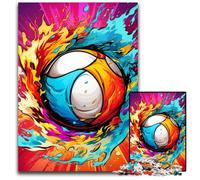 Puzzle da 1000 pezzi per adulti, coloratissimi puzzle in legno a tema pallavolo, gioco di sfida per adolescenti e interazione familiare, 50x75CM/19,68x29,52 pollici