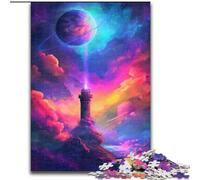 Puzzle da 1000 pezzi per adulti, coloratissimi puzzle in legno raffiguranti un faro, dimensioni 50x75cm, perfetti per decorare la casa o l'ufficio, ideali come regalo di Natale.