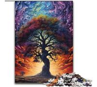 Puzzle da 1000 pezzi per adulti, colorato albero della vita, gioco interattivo per famiglie, vacanze, gioco di attività per famiglie (dimensioni: 50x75cm)