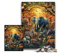 Puzzle da 1000 pezzi per adulti, colorato, arte, mondo animale, puzzle difficili per adulti, 50x75cm, regalo per sfidare il cervello, attività educativa per adolescenti