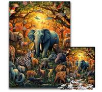 Puzzle da 1000 pezzi per adulti, colorato, arte, mondo animale, puzzle in cartone, ideale come decorazione fai da te e come regalo rompicapo, 26X38CM/10,23x14,96 pollici.