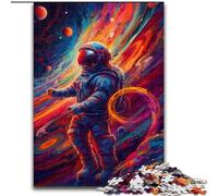 Puzzle da 1000 pezzi per adulti, colorato astronauta in legno, idea regalo unica fai da te per la casa, 50x75cm, gioco rompicapo per adolescenti, regalo perfetto per le feste