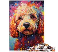 Puzzle da 1000 pezzi per adulti colorato barboncino puzzle da completare ma divertente e divertente 26 x 38 cm
