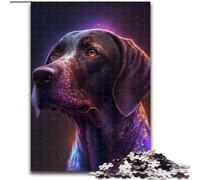 Puzzle da 1000 pezzi per adulti, colorato cane fulmine in legno, perfetto come decorazione fai da te o regalo di compleanno, 50x75cm, rompicapo stimolante, giocattolo rilassante per adolescenti