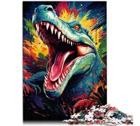 Puzzle da 1000 pezzi per adulti colorato coccodile fantasia divertente per tutta la famiglia sfida dell'intelligenza cerebrale giocattolo avvincente 26 x 38 cm