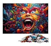 Puzzle da 1000 pezzi per adulti colorato con miracoli psichedelici che accadono difficile ottimo regalo e giocattolo per adolescenti dai 14 anni in su 1000 pezzi (75x50 cm)