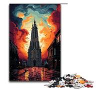 Puzzle da 1000 pezzi per adulti colorato e psichedelico Cattedrale di Nostra Signora delle Formiche decorazione da parete adatto per la decorazione del desktop 75x50 cm.