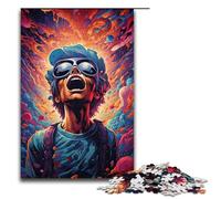Puzzle da 1000 pezzi per adulti colorato e psichedelico gioco di eroi ordinari ideale come regalo per tutta la famiglia 75x50 cm.