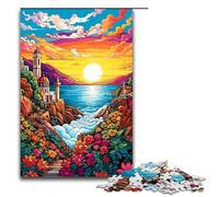 Puzzle da 1000 pezzi per adulti colorato e psichedelico gioco pratico del Super Paradiso Greco 1000 pezzi (75x50 cm)