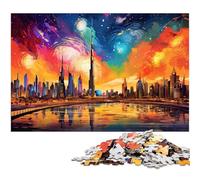 Puzzle da 1000 pezzi per adulti colorato Emirati Arabi Uniti Dubai giocattolo gioco intellettuale gioco di puzzle impegnativo e gioco per famiglie 1000 pezzi (75x50 cm)