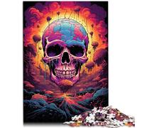 Puzzle da 1000 pezzi per adulti colorato fantasia inferno teschio cartone animato puzzle di Natale regali 38 x 52 cm