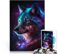 Puzzle da 1000 pezzi per adulti colorato galassia lupo 50 x 70 cm per alleviare lo stress difficile sfida per 14 anni