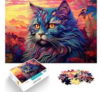 Puzzle da 1000 pezzi per adulti colorato gatto persiano puzzle impossibile sfida l'intelligenza del cervello giocattolo avvincente adolescente dai 14 anni in su, 26 x 38 cm