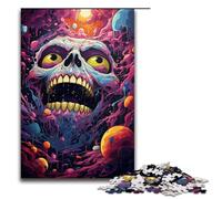 Puzzle da 1000 pezzi per adulti colorato gioco di puzzle del demone dell'inferno. Decorazione perfetta per adolescenti dai 14 anni in su. Dimensioni 75x50 cm.