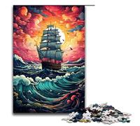 Puzzle da 1000 pezzi per adulti colorato gioco di puzzle psichedelico del viaggio in mare decorazione perfetta per adolescenti dai 14 anni in su 75x50 cm