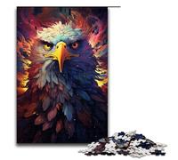 Puzzle da 1000 pezzi per adulti colorato gioco di puzzle psichedelico dell'aquila cosmica. Decorazione perfetta per adolescenti dai 14 anni in su. Dimensioni 75x50 cm.
