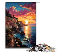 Puzzle da 1000 pezzi per adulti colorato gioco di puzzle psichedelico sulla Costiera Amalfitana decorazione perfetta per adolescenti dai 14 anni in su 1000 pezzi (75x50 cm)