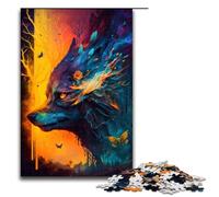 Puzzle da 1000 pezzi per adulti colorato incubo lupo gioco impegnativo un'opera d'arte adatto per adolescenti dai 14 anni in su 75x50 cm