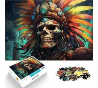 Puzzle da 1000 pezzi per adulti, colorato indiano al neon, giocattolo di intrattenimento familiare, 26 x 38 cm, con poster e quiz abbinati