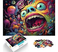 Puzzle da 1000 pezzi per adulti colorato mostro puzzle come regalo per alleviare lo stress per il passatempo a casa per adolescenti dai 14 anni in su, 26 x 38 cm