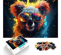 Puzzle da 1000 pezzi per adulti colorato neon koala puzzle decorazione da parete antistress 50 x 74,9 cm per adolescenti dai 14 anni in su