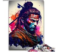 Puzzle da 1000 pezzi per adulti, colorato ninja giapponese in legno, regalo perfetto per bambini dai 14 anni in su, 50x75cm, divertente lavoretto per tutta la famiglia, perfetto per compleanni e feste