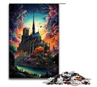 Puzzle da 1000 pezzi per adulti colorato Notre Dame de Paris rompicapo regalo di Natale e compleanno 75x50 cm