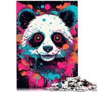 Puzzle da 1000 pezzi per adulti colorato panda decorazione per la casa 26 x 38 cm, regalo per amici e familiari dai 14 anni in su