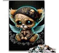 Puzzle da 1000 pezzi per adulti, colorato pirata chihuahua in legno, per adolescenti dai 14 anni in su, decorazione per la casa 50x75cm per compleanni, feste e occasioni speciali