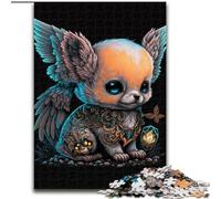Puzzle da 1000 pezzi per adulti, colorato pirata Chihuahua in legno, regalo per uomini e donne, per occasioni quotidiane e speciali, 50x75cm, coinvolgente attività di gioco per la famiglia