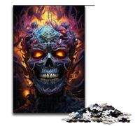 Puzzle da 1000 pezzi per adulti colorato psichedelia dei guerrieri oscuri puzzle in legno per adulti difficile e impegnativo 75x50 cm