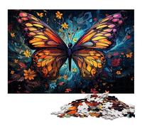 Puzzle da 1000 pezzi per adulti,colorato,psichedelico,farfalla psichedelica,puzzle di cartone ideale per gli innamorati,perfetto regalo di Natale,Capodanno,San Valentino 26X38CM/10,23x14,96 pollici