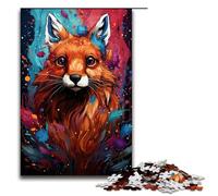 Puzzle da 1000 pezzi per adulti colorato psichedelico scoiattolo attività per famiglie gioco di puzzle per famiglie antistress sfida difficile puzzle 75x50 cm