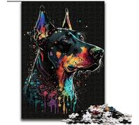 Puzzle da 1000 pezzi per adulti, colorato puzzle del pastore tedesco, realizzato in cartone, ideale come regalo di compleanno o per le vacanze, giocattolo da gioco per feste, 1000 pezzi(26x38cm)