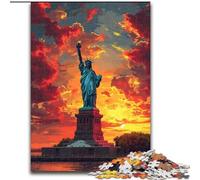 Puzzle da 1000 pezzi per adulti, colorato puzzle della Statua della Libertà in legno, intrattenimento rilassante, perfetto regalo di Natale e decorazione per la casa, 1000 pezzi(50x75cm)