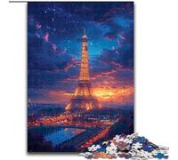 Puzzle da 1000 pezzi per adulti, colorato puzzle della Torre Eiffel thailandese in legno, gioco di attività per famiglie per adolescenti, regalo fai da te per la casa, rompicapo, 1000 pezzi(50x75cm)