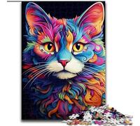 Puzzle da 1000 pezzi per adulti, colorato puzzle fantasy a forma di gatto, realizzato in cartone, gioco rompicapo per adolescenti, regalo perfetto per le vacanze, 1000 pezzi(26x38cm)