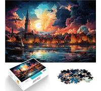 Puzzle da 1000 pezzi per adulti colorato svedese costa orientale giocattolo sofisticato 26 x 38 cm rafforza l'amore tra le coppie